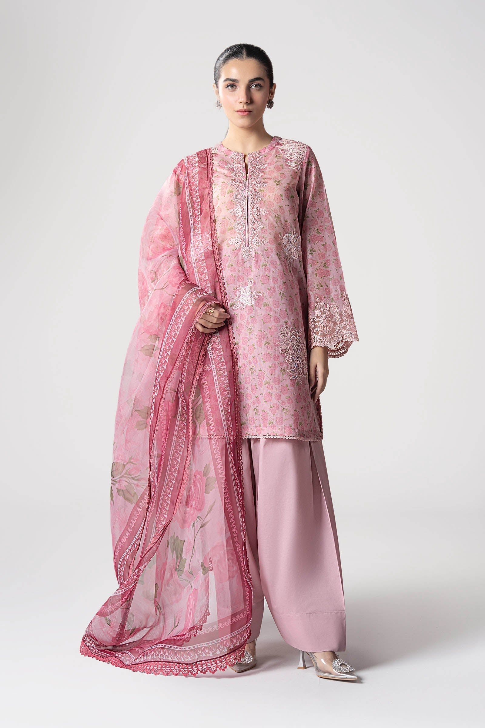 Maria B | Basics RTW | 3 Pc Embroidered Dobby Suit | MB-CS25-145