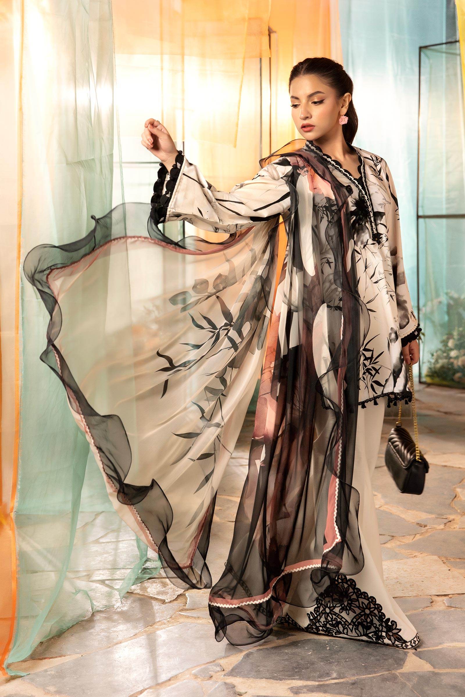 Maria B | M Basic Summer Lawn 25 | MB-CUS25-713B