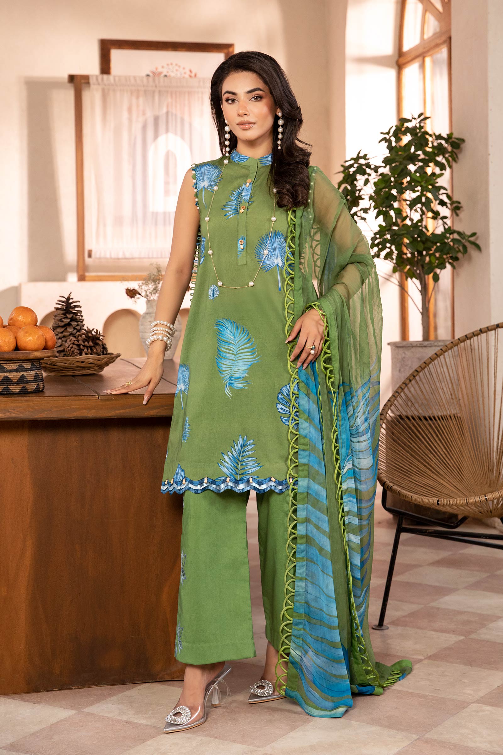 Maria B | Eid Basic Lawn | MB-CUS25-906A