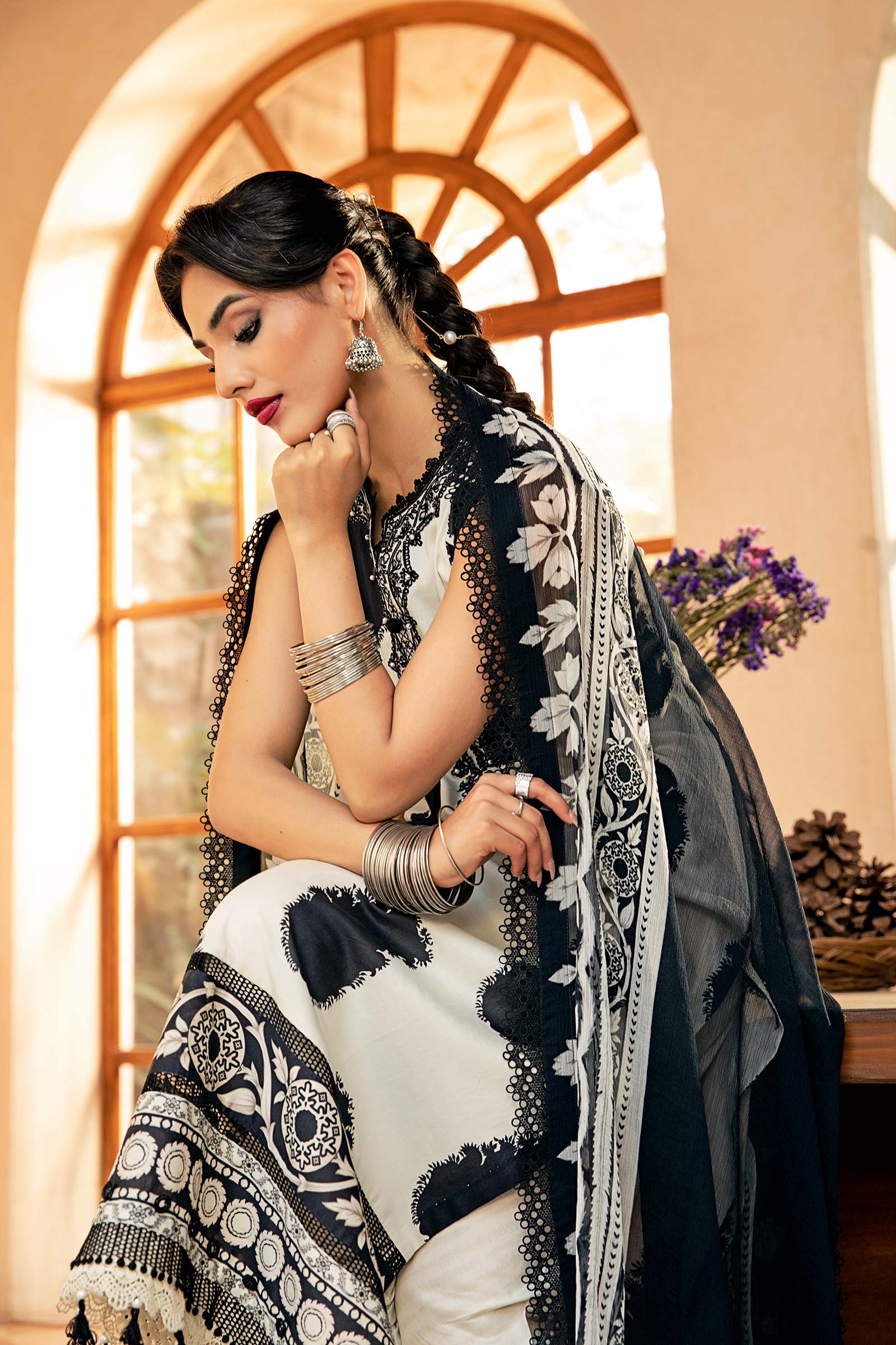 Maria B | Eid Basic Lawn | MB-CUS25-911B