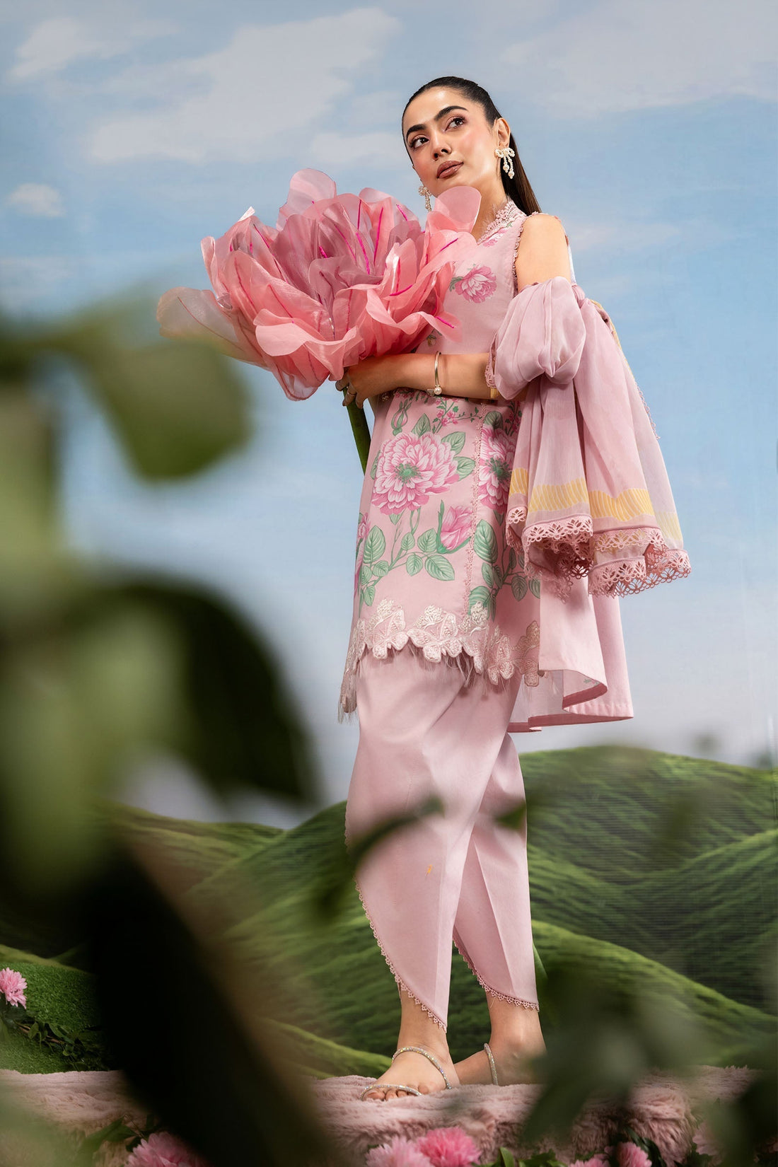 Maria B | M Basics Dreamscape Eid Lawn | MB-CUSV14-04A