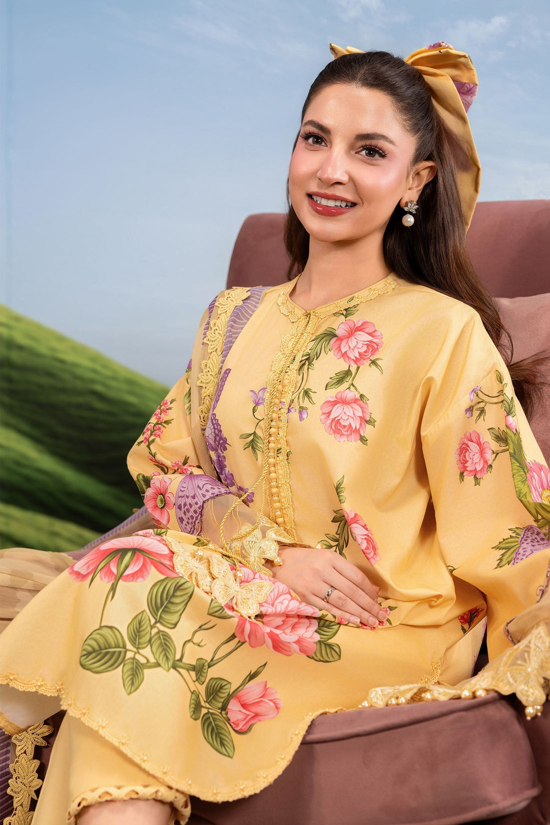 Maria B | M Basics Dreamscape Eid Lawn | MB-CUSV14-04B