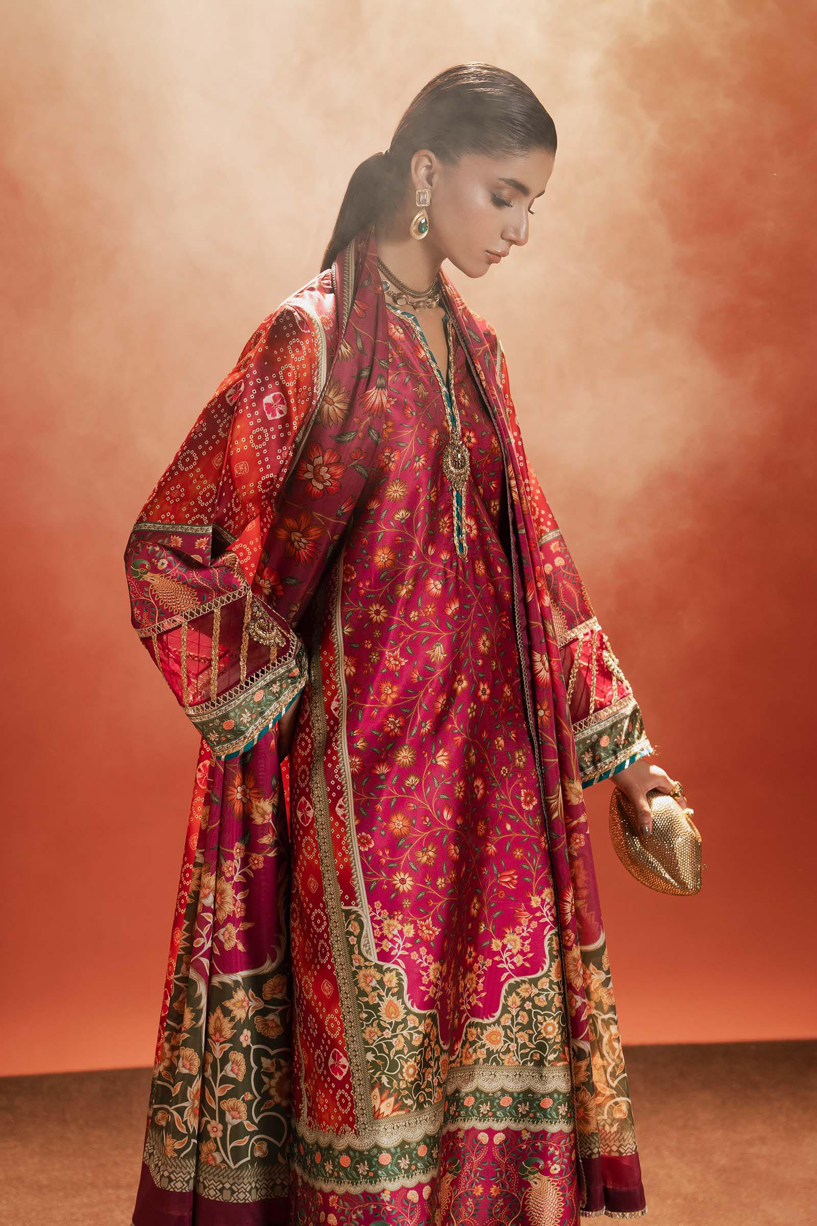 Maria B | Silk Prints | Satin Silk Suit SS-01