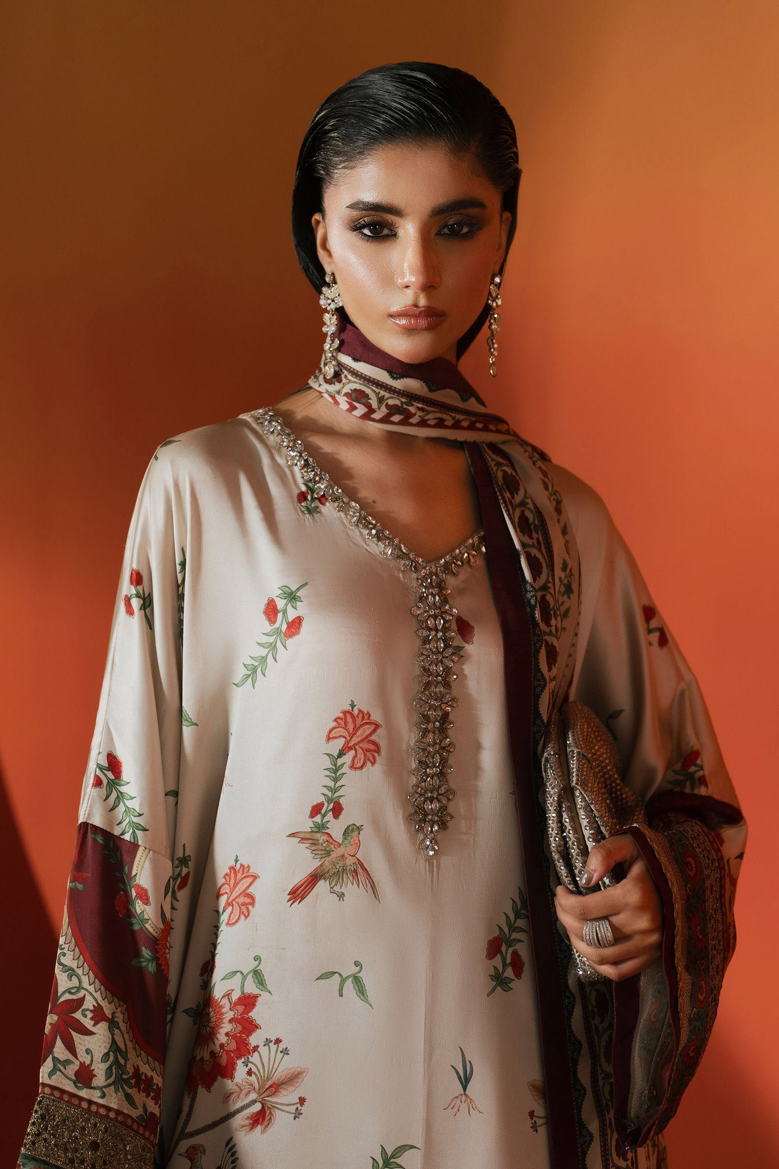 Maria B | Silk Prints | Satin Silk Suit SS-02