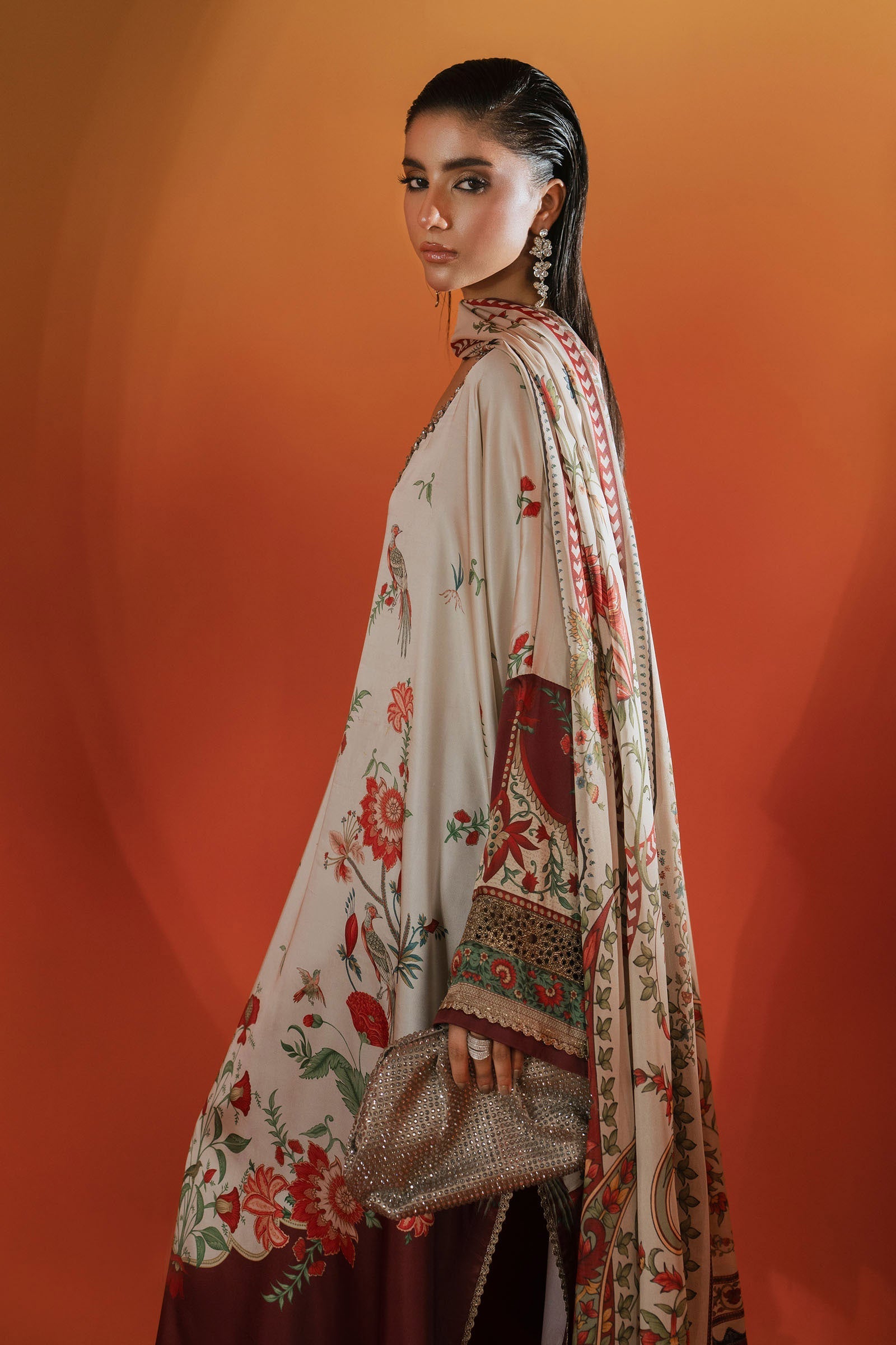 Maria B | Silk Prints | Satin Silk Suit SS-02