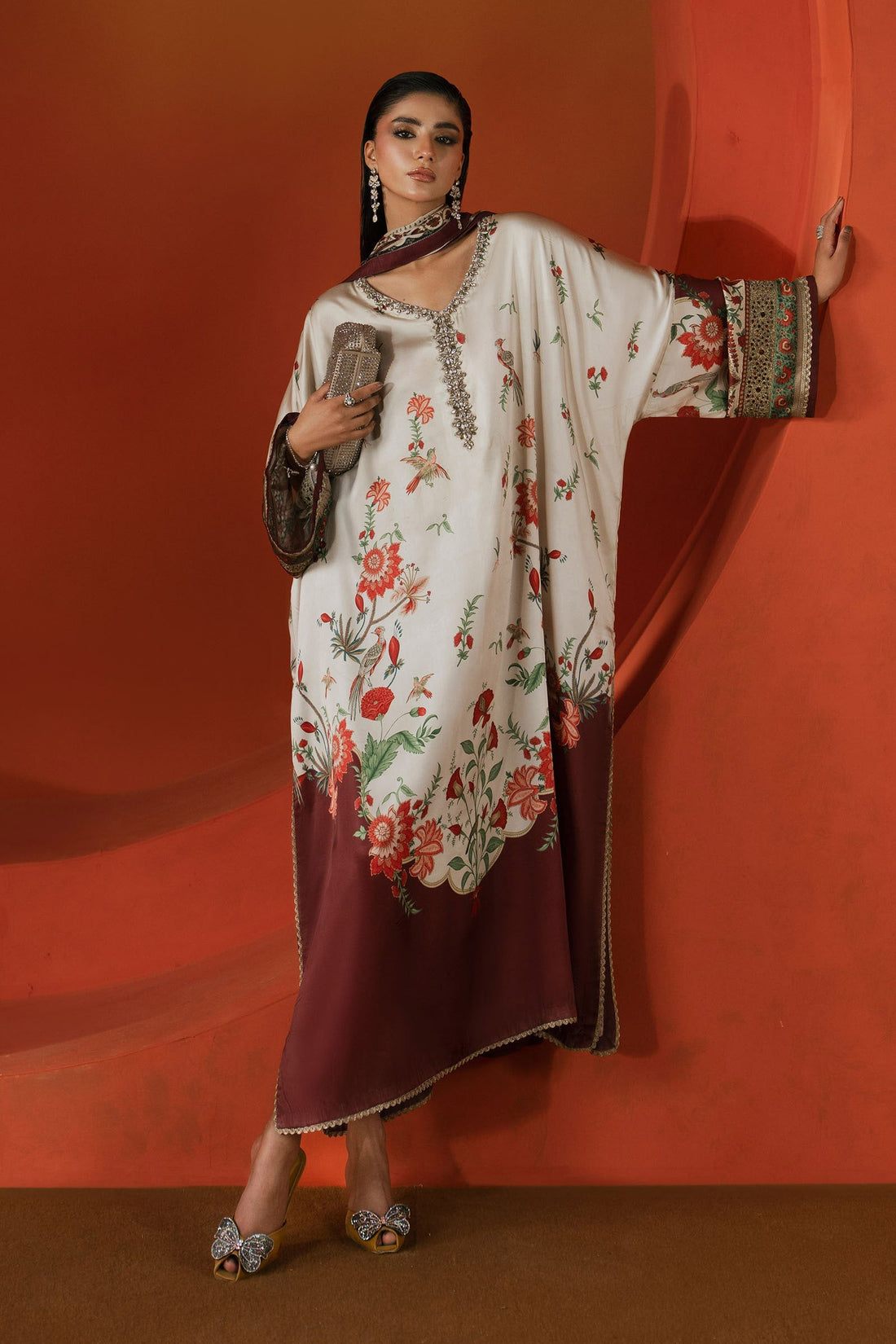 Maria B | Silk Prints | Satin Silk Suit SS-02