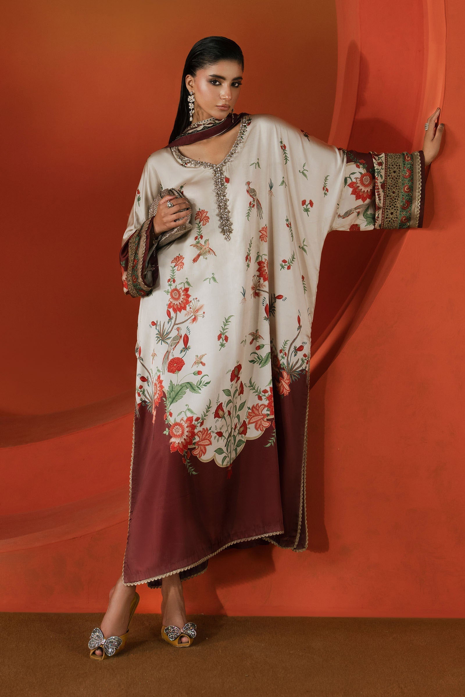 Maria B | Silk Prints | Satin Silk Suit SS-02