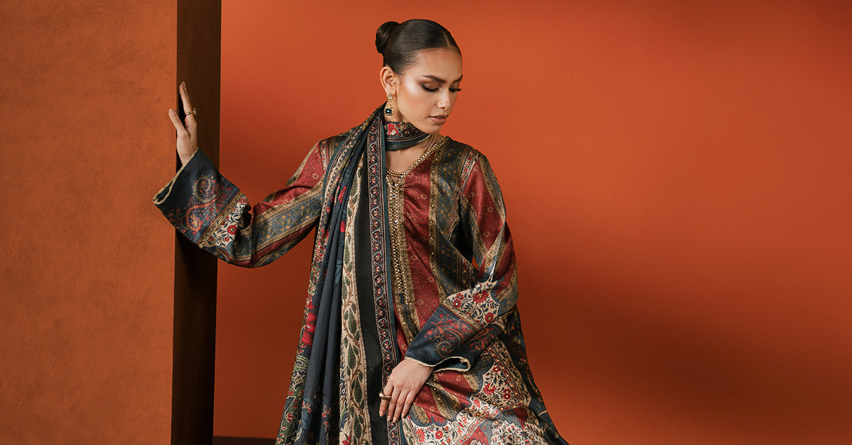 Maria B | Silk Prints | Satin Silk Suit SS-03