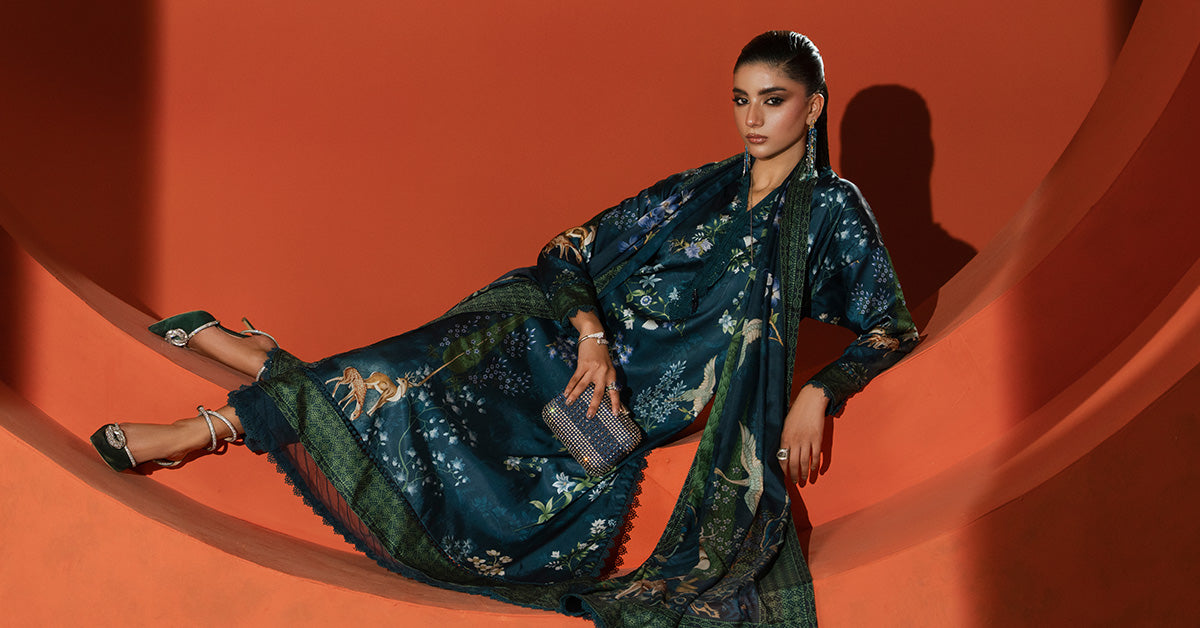 Maria B | Silk Prints | Satin Silk Suit SS-04