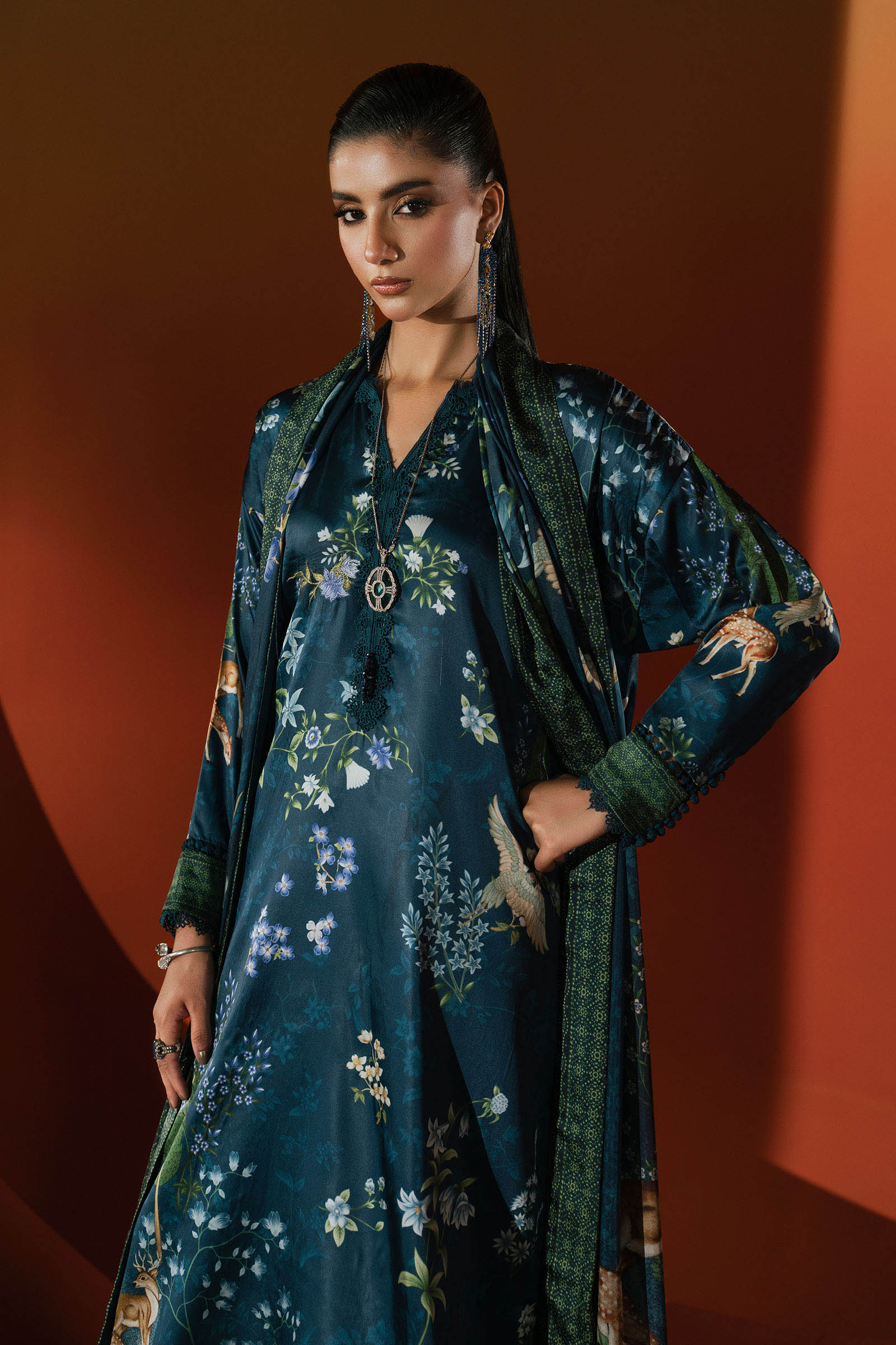 Maria B | Silk Prints | Satin Silk Suit SS-04