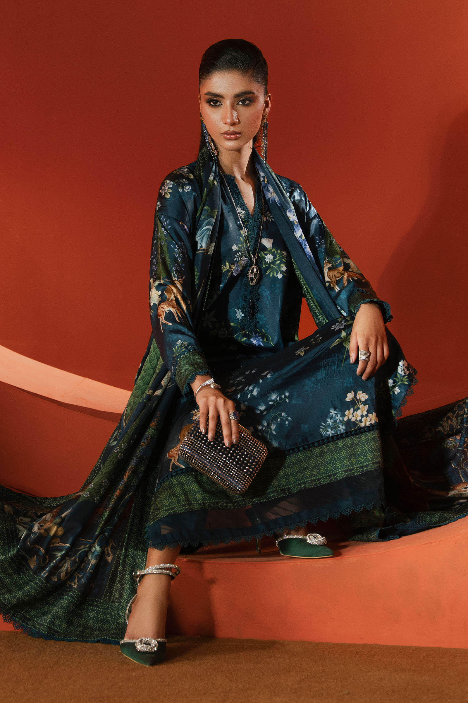 Maria B | Silk Prints | Satin Silk Suit SS-04