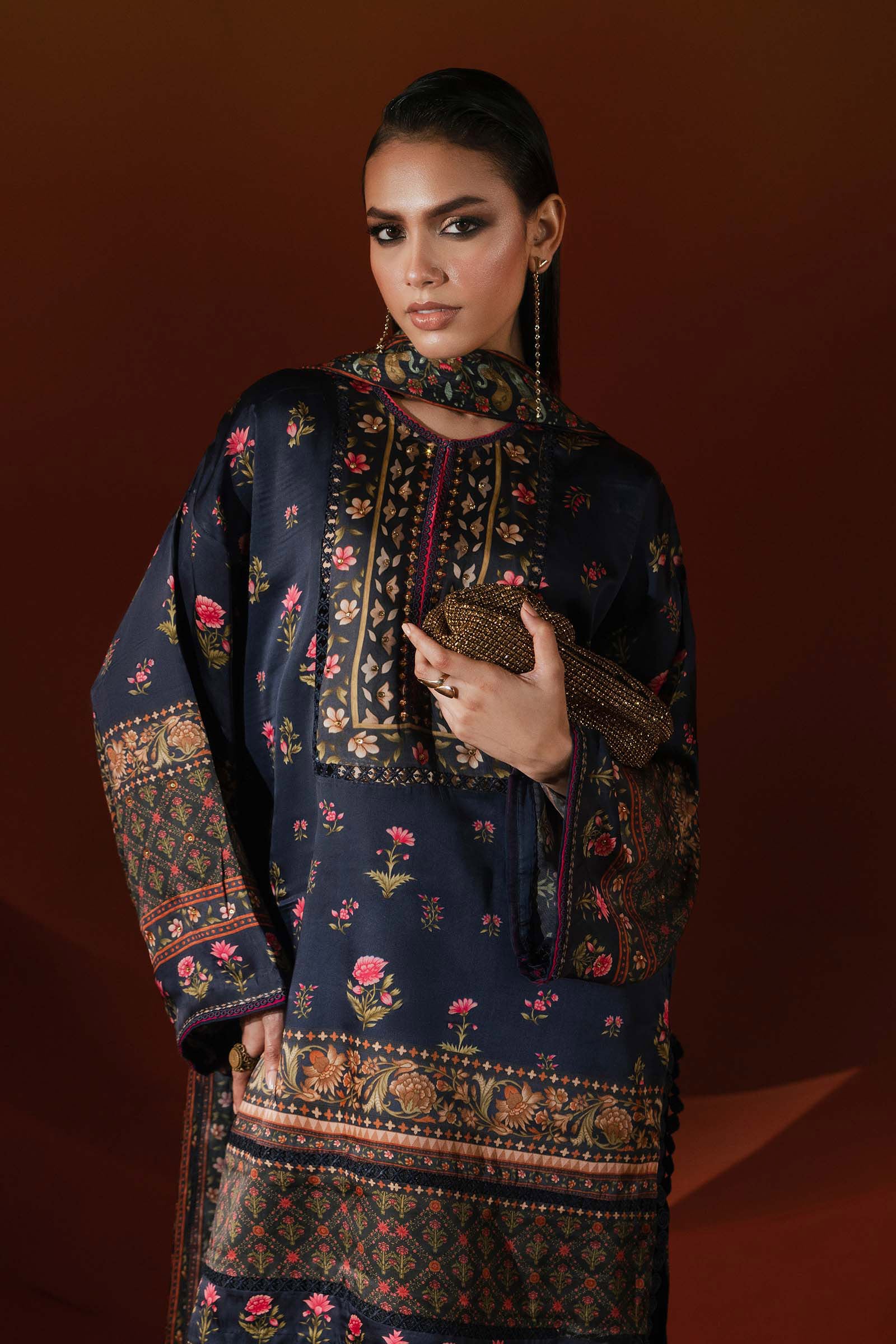 Maria B | Silk Prints | Satin Silk Suit SS-05