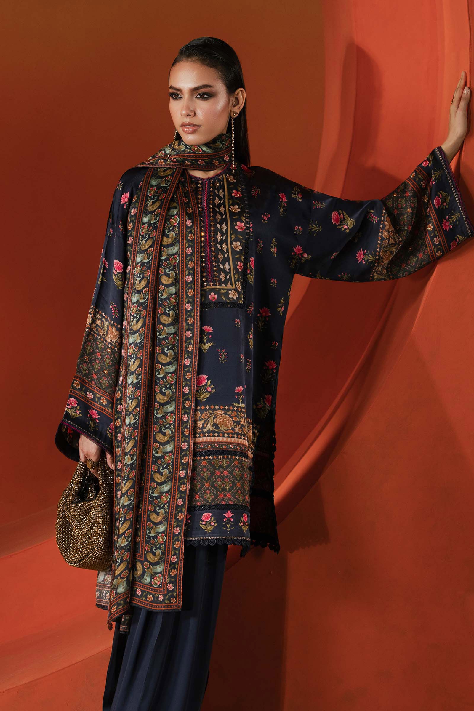 Maria B | Silk Prints | Satin Silk Suit SS-05