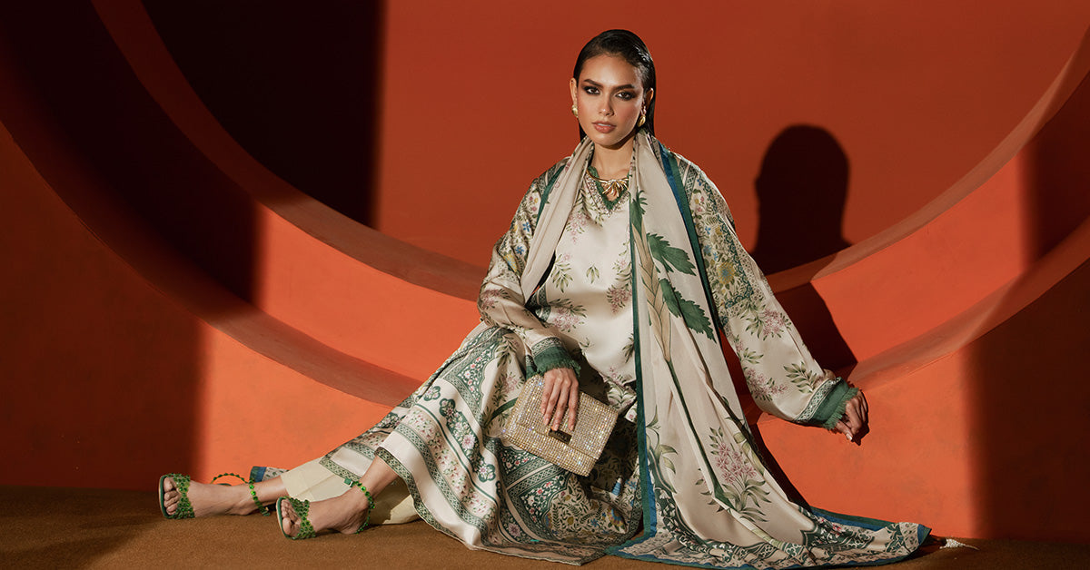 Maria B | Silk Prints | Satin Silk Suit SS-06