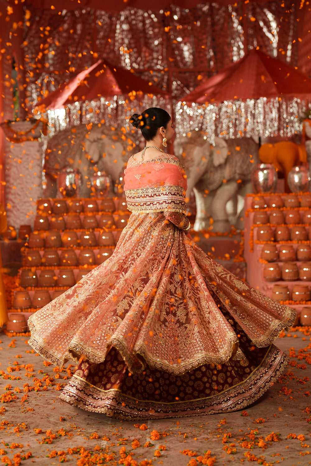 Maryum N Maria | Husn Wedding Formals | KUNDAN CORAL - MWS5638