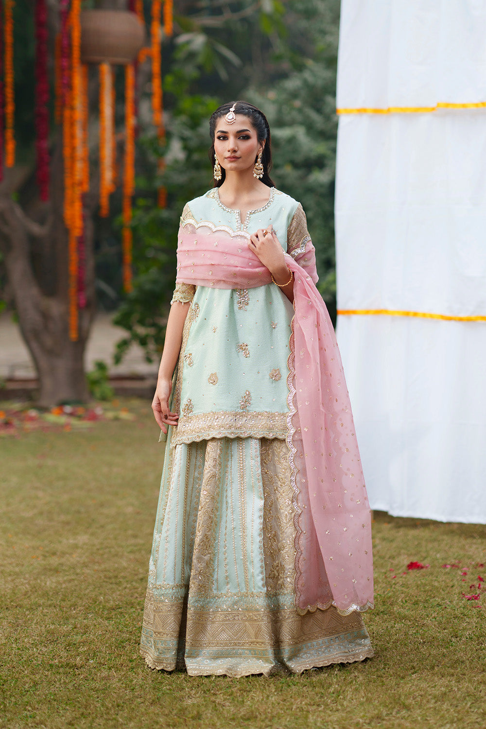 Maryum N Maria | Husn Wedding Formals | PINK PISTACHIO - MWS5640