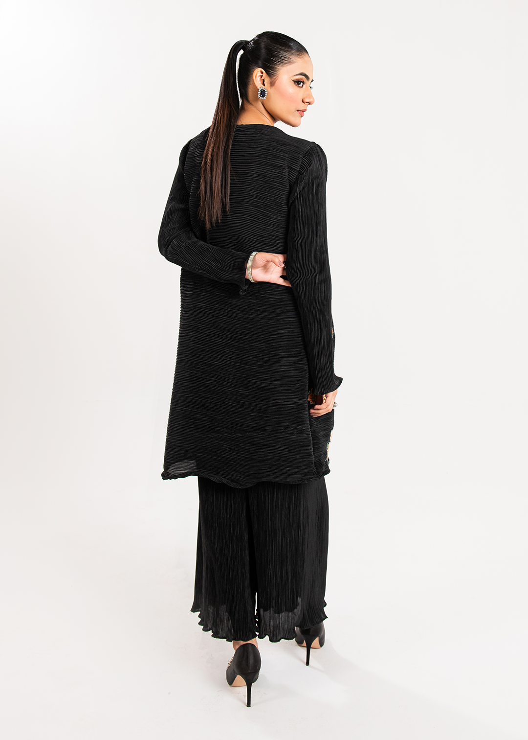 Maria Osama Khan | Claire Pleated Silk | Twilight