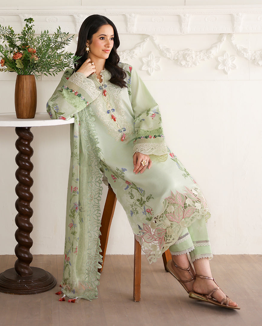 Roheenaz | Sunlit Tales Printed Embroidered Edit | Meadow Glow