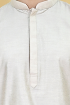 Men Beige Solid Kurta Pajama