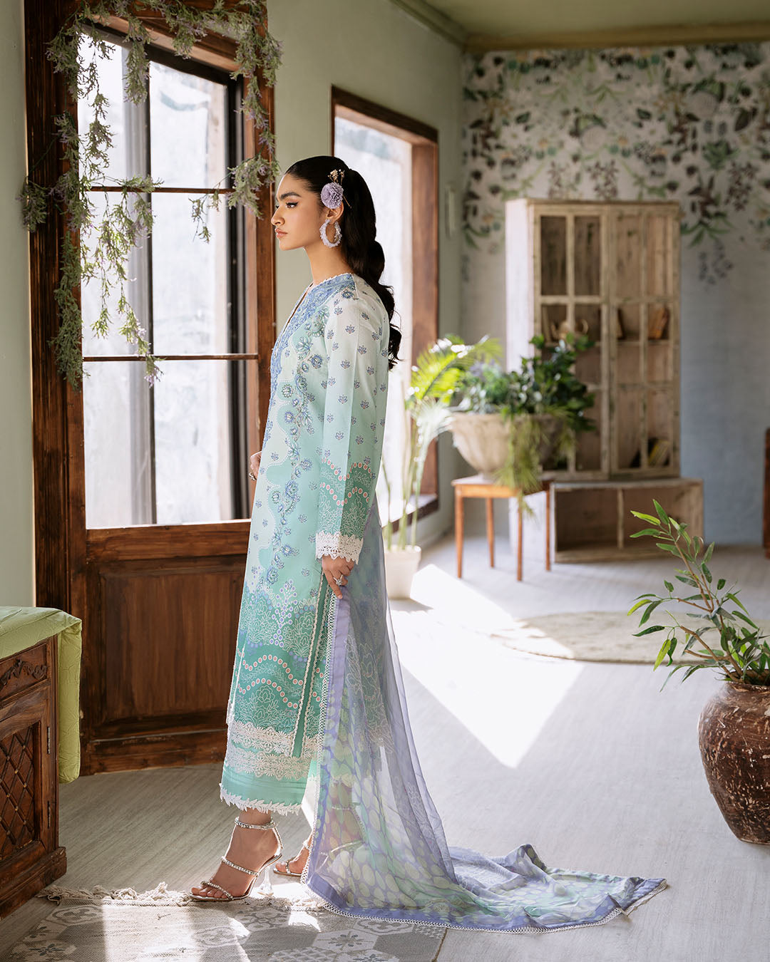 Roheenaz | Flora Printed Lawn | Elysium
