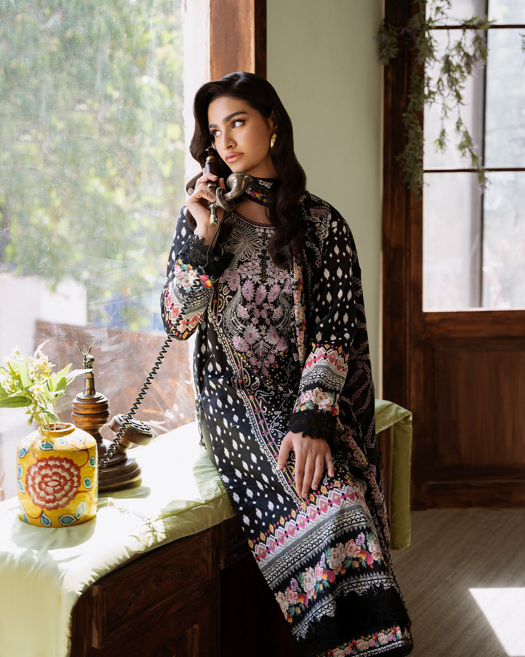 Roheenaz | Flora Printed Lawn | Veridian