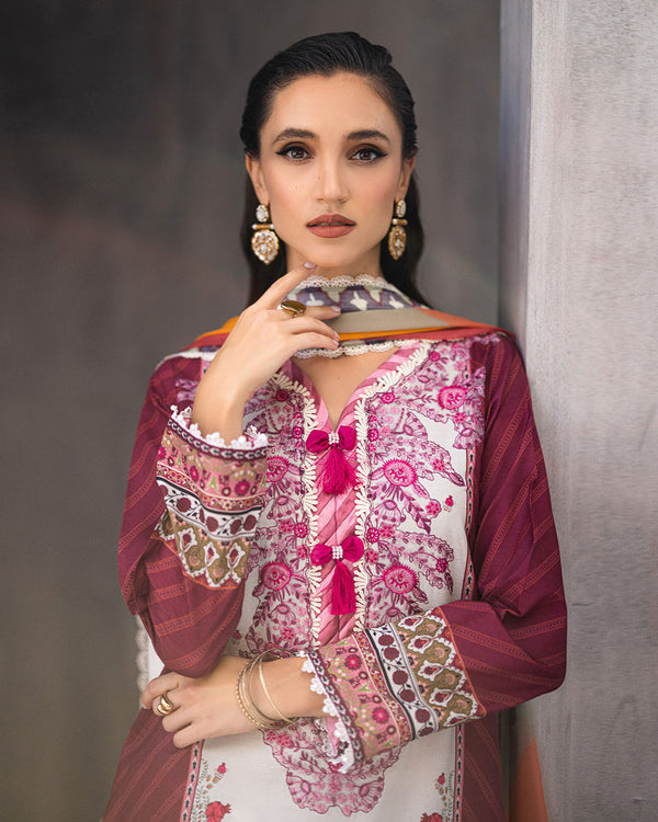 Roheenaz | Azalea Printed Lawn 24 | Orchid Oasis