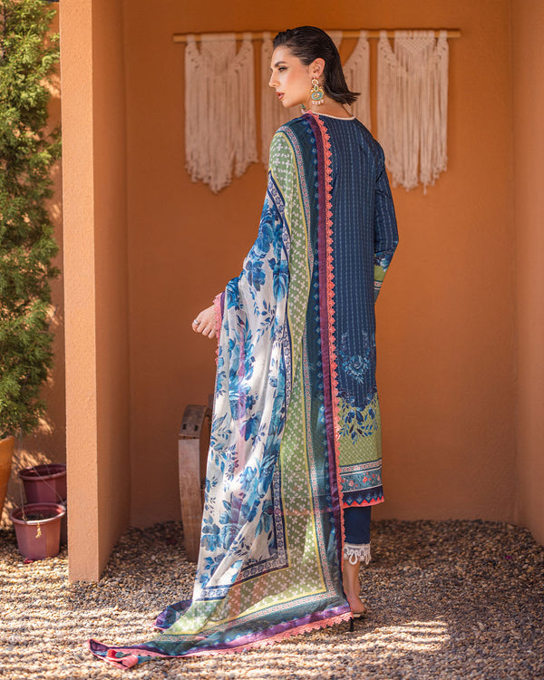 Roheenaz | Azalea Printed Lawn 24 | Mirage Mesh