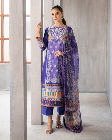 Roheenaz | Azalea Printed Lawn 24 | Blissful Berry