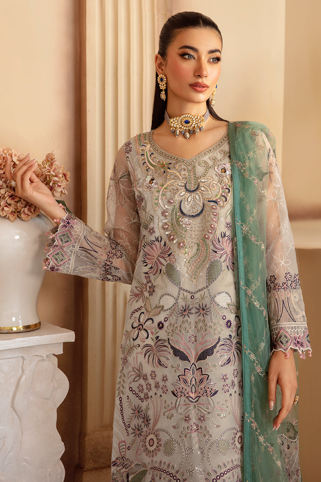 Ramsha | Minhal Organza Collection |  M-1202