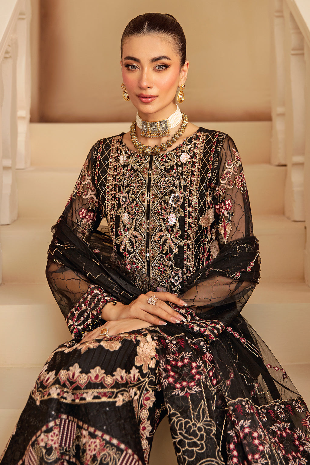 Ramsha | Minhal Organza Collection |  M-1205