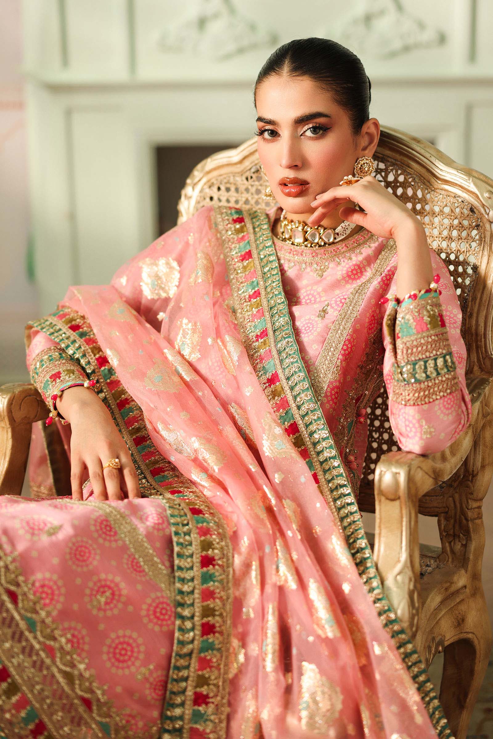 Maria B | Pre Fall Dresses | 3 Piece Embroidered Raw Silk Suit JJ