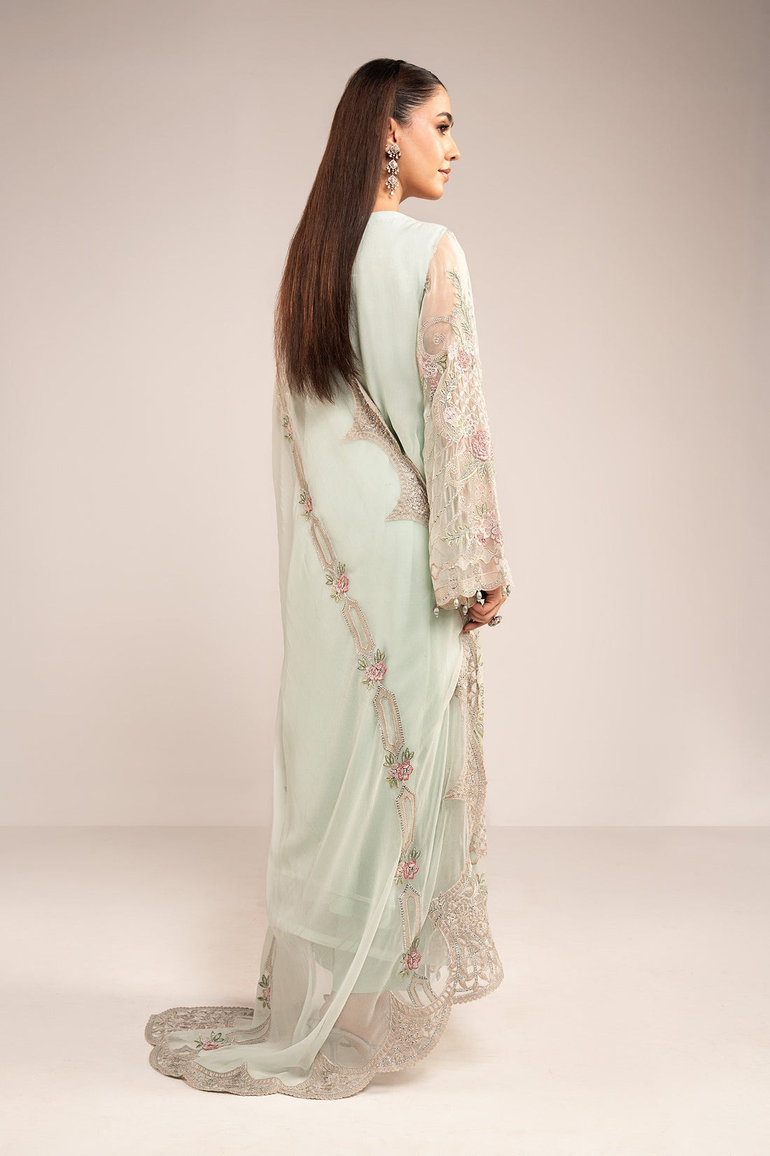 Maria  B | luxury formals | SF-EF26-01-Sea Green