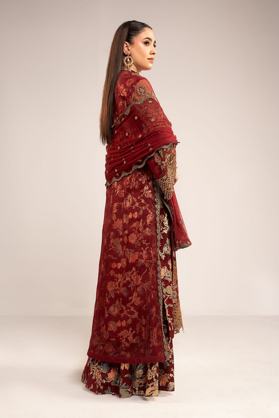 Maria B | Luxury Formals | SF-EF26-02-Maroon