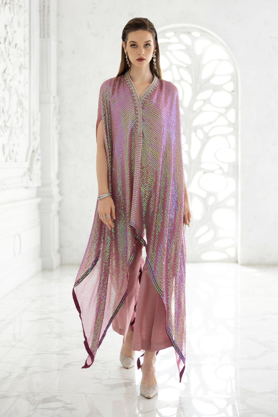 Maria B | Luxury Formals | SF-EF26-11-Beige and Green