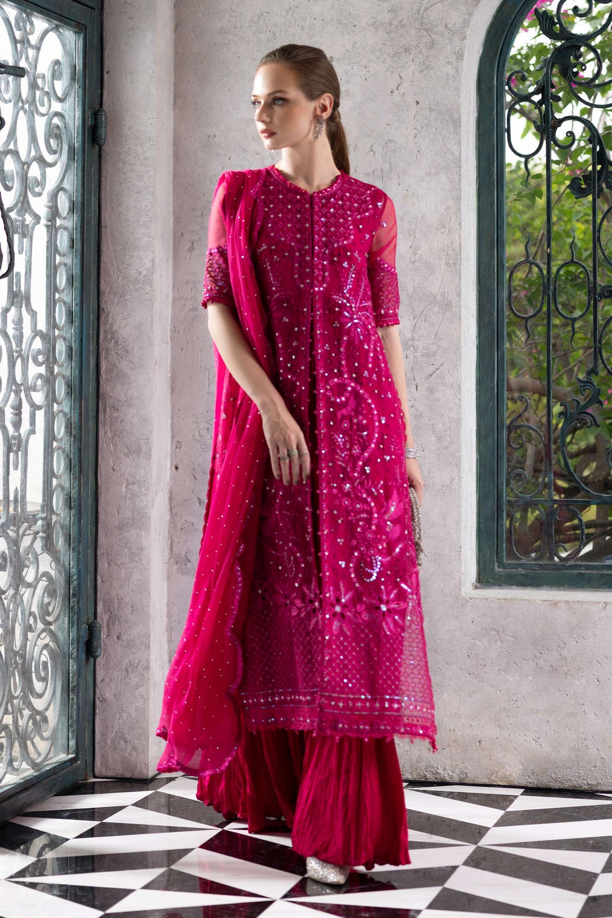 Maria B | Modern Archives | 3 Piece Embroidered Organza Suit