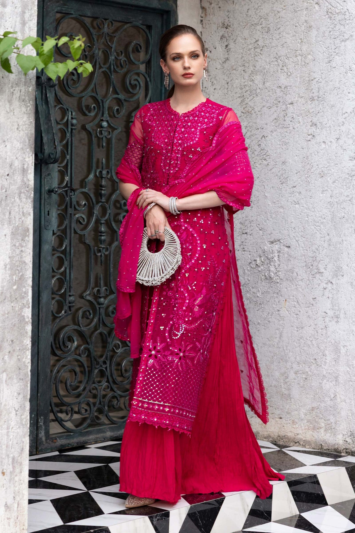 Maria B | Modern Archives | 3 Piece Embroidered Organza Suit