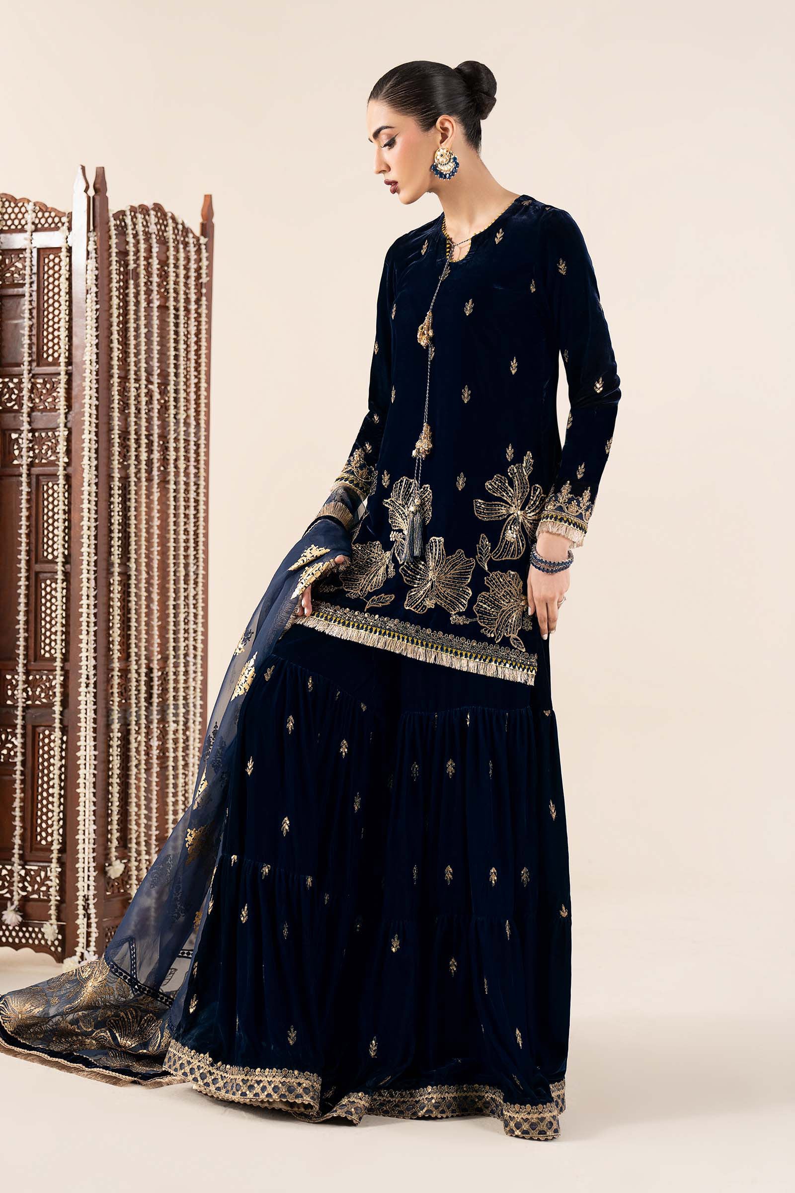 Maria B | Pre Fall 25 | SF-W25-43-Navy Blue