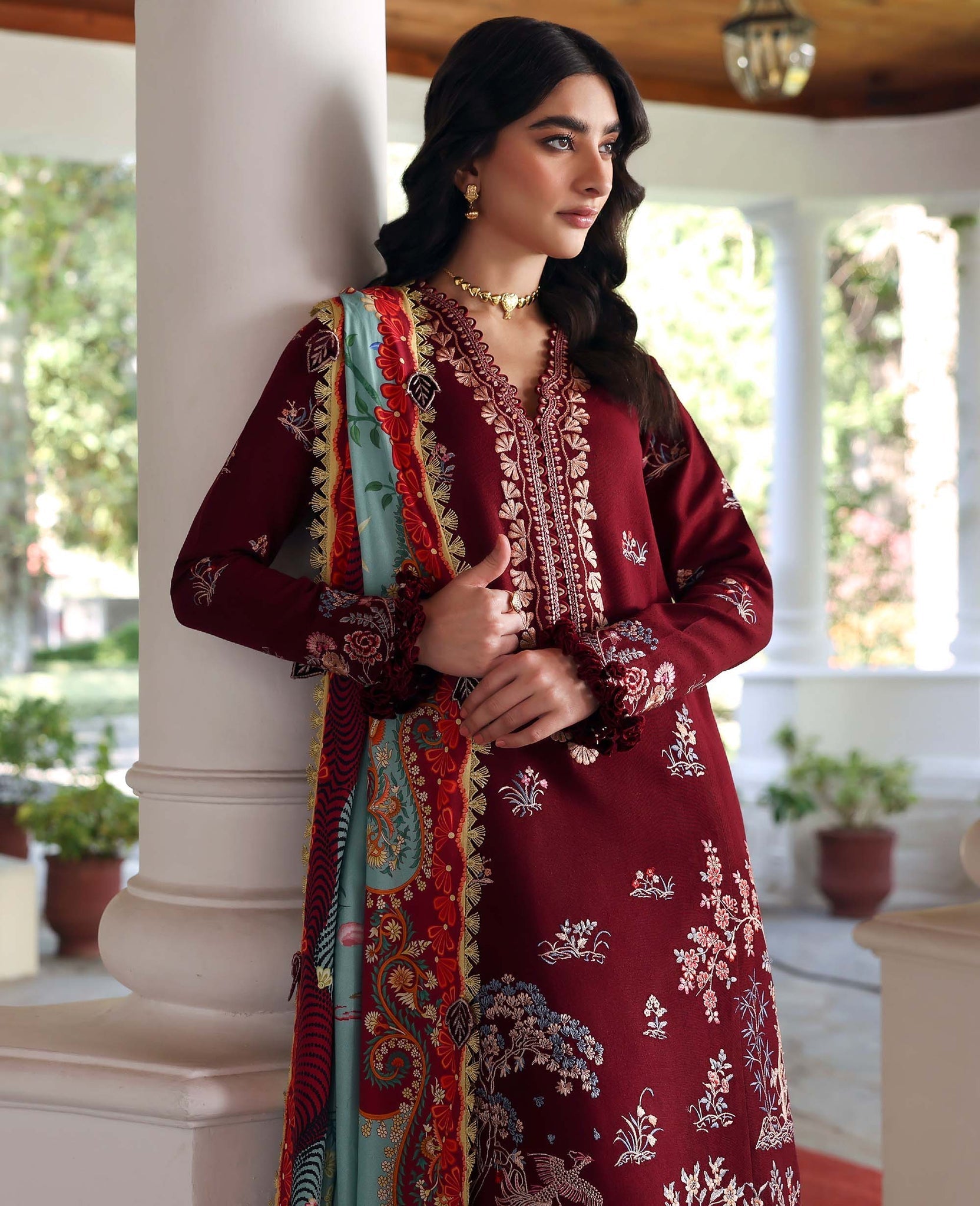Republic Womenswear | Amaris Luxury Shawl 25 | Sienna