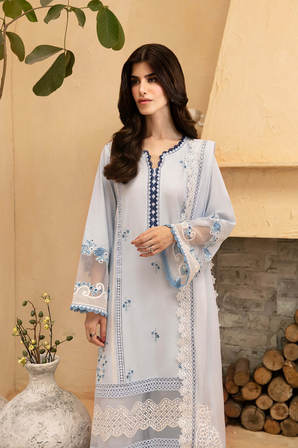 Azure | Luxury Lawn 26 | Skyline Serenity