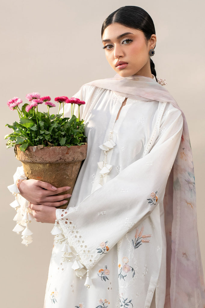 Cross Stitch | Emb Lawn Mahiri 26 | PRISTINE IVORY