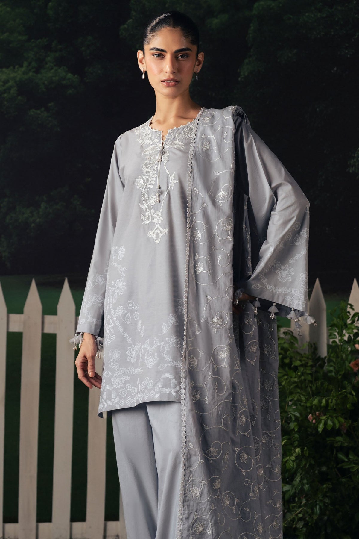 Cross Stitch | The Moonsoon Edit 26 | SELENE GLOW-3PC PRINTED SUIT