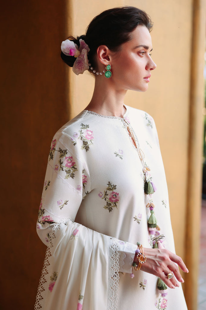 Cross Stitch | Eid Lawn Edit 26 | GARDEN IVORY