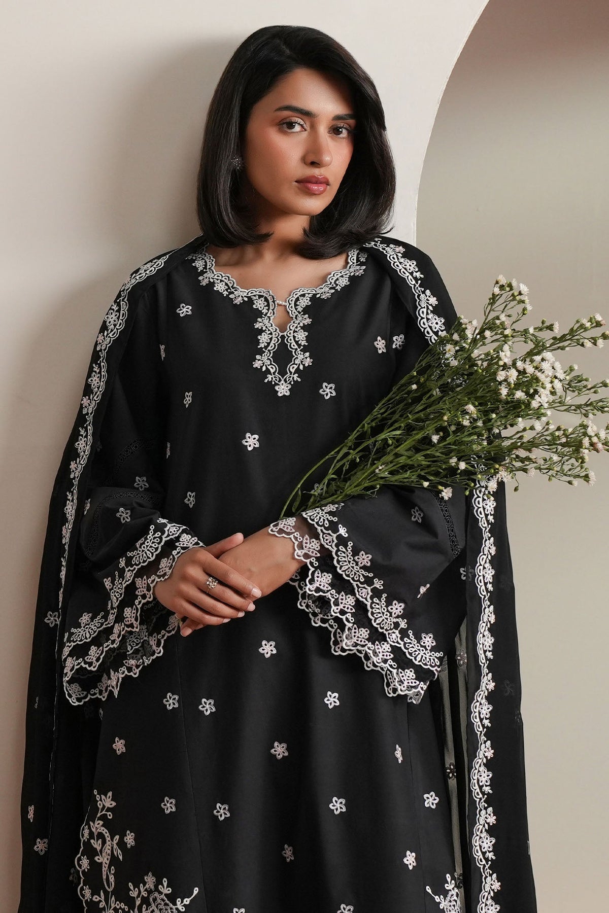 Cross Stitch | Mahiri Embroidered Collection 26 | NOIR CANVAS