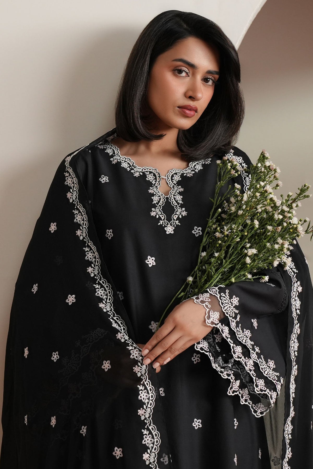 Cross Stitch | Mahiri Embroidered Collection 26 | NOIR CANVAS