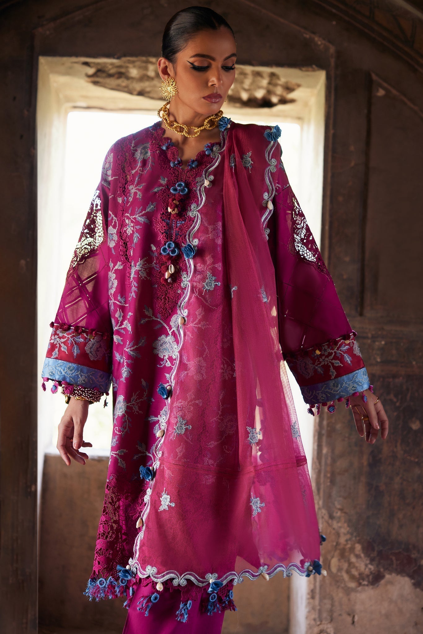 Elan | Luxury Lawn 25 | OPHELIA (EL25-10 B) -  Elan Ladies Clothes - Original Designer Dress - House of Maryam