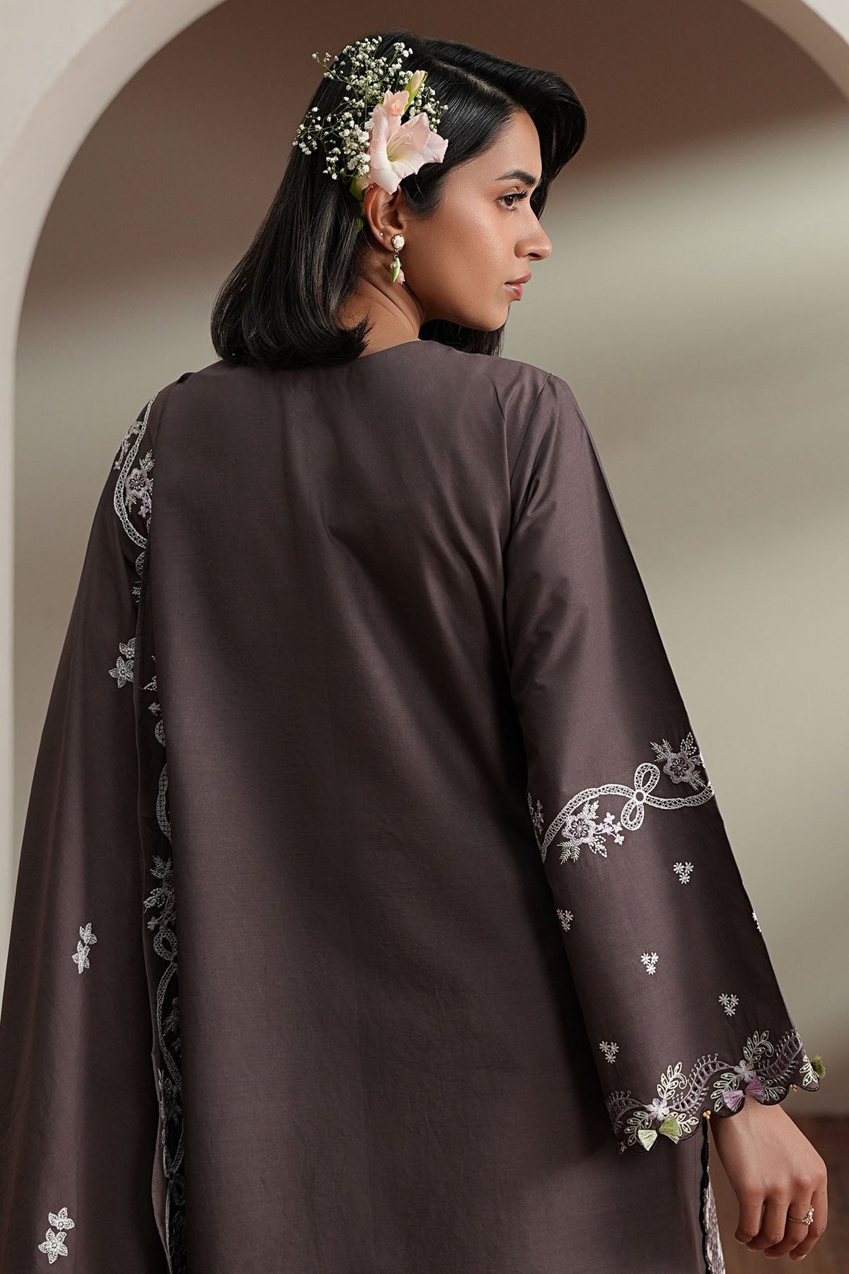 Cross Stitch | Mahiri Embroidered Collection 26 |COCOA WHISPER