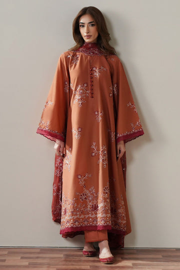 Cross Stitch | Mahiri Embroidered Collection 26 |SCARLET EMBER