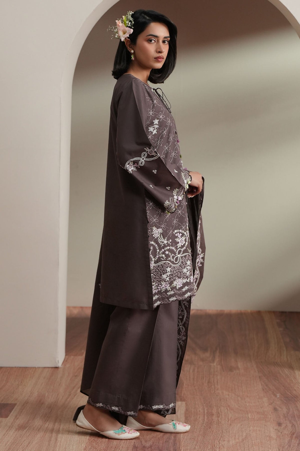 Cross Stitch | Mahiri Embroidered Collection 26 |COCOA WHISPER