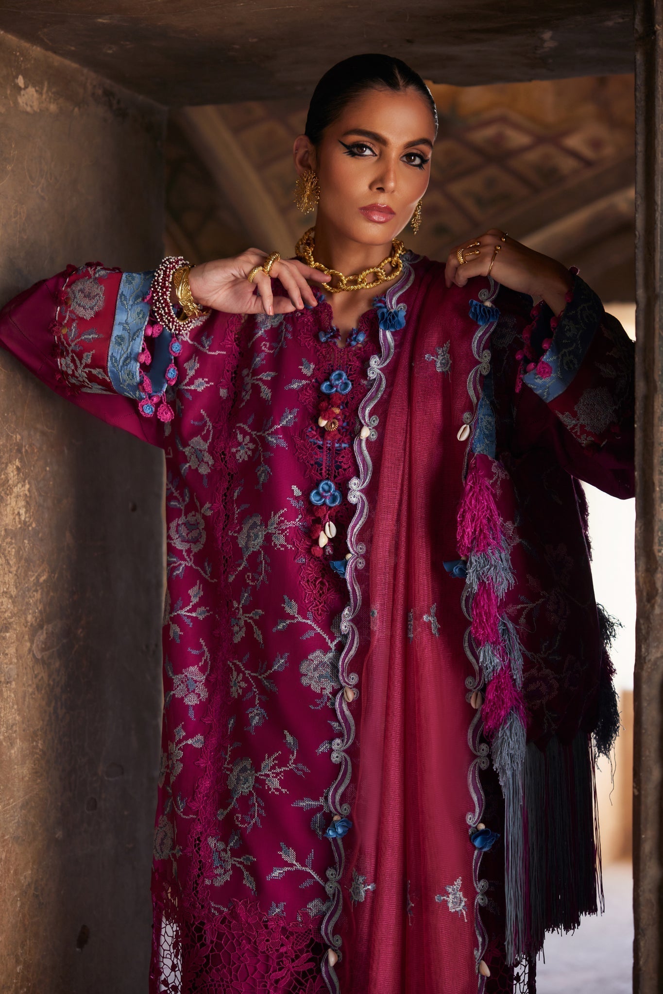 Elan | Luxury Lawn 25 | OPHELIA (EL25-10 B) -  Elan Ladies Clothes - Original Designer Dress - House of Maryam