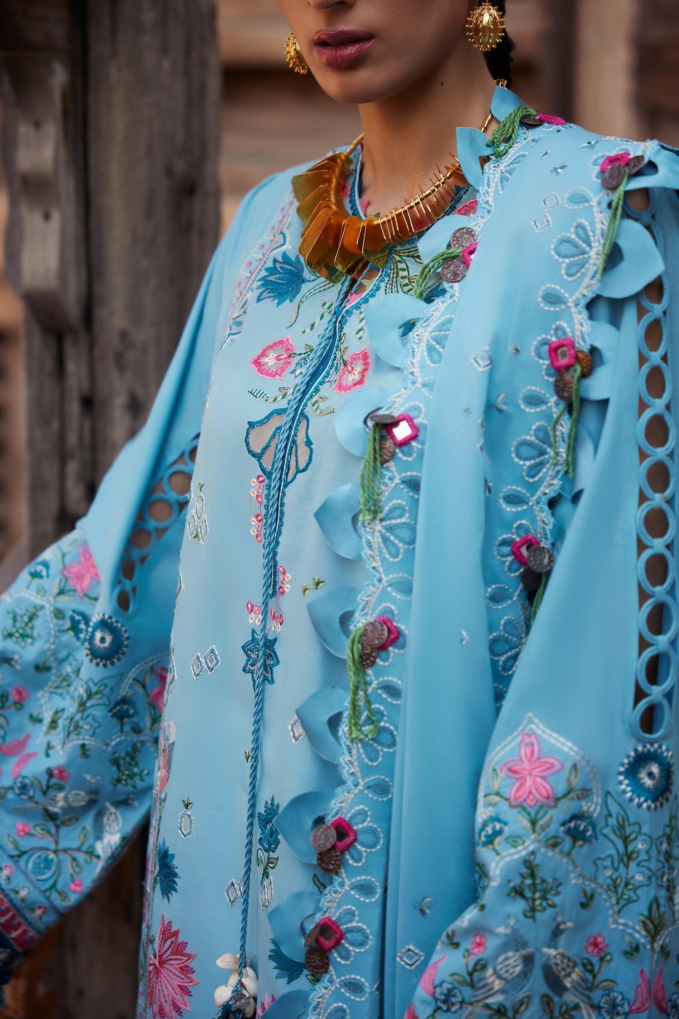 Elan | Luxury Lawn 25 | ISLA BLEU (EL25-11 A) -  Elan Ladies Clothes - Original Designer Dress - House of Maryam